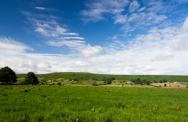 Krajina nedaleko Castletonu