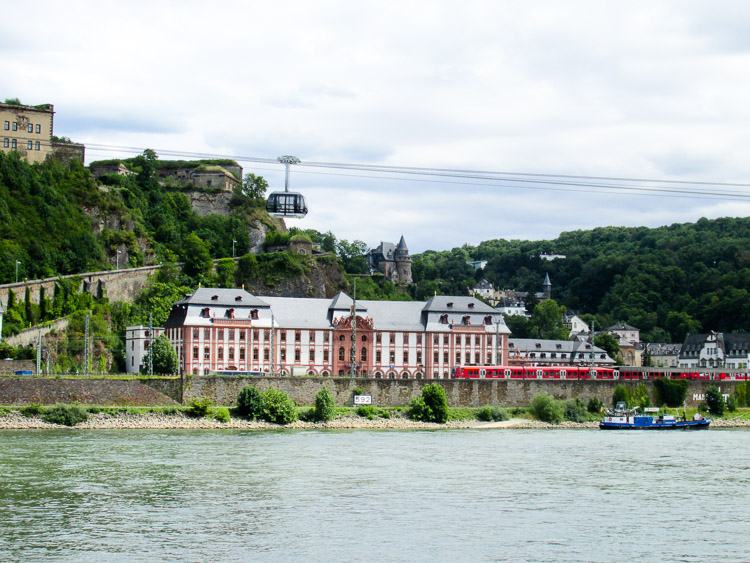 Koblenz - lanovka přes Rýn