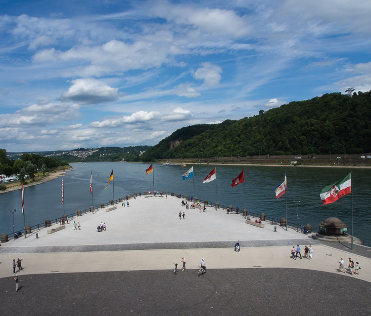 Deutches Eck, soutok Rýnu a Mosely